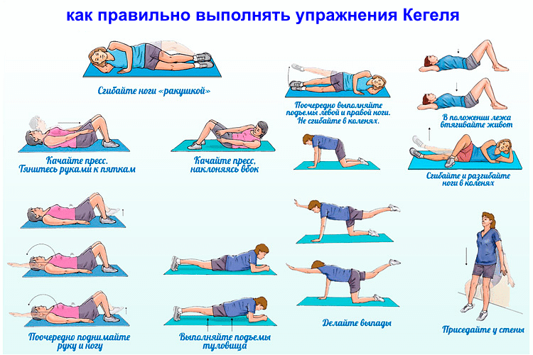 инфографика с правилами выполнения упражнений кегеля