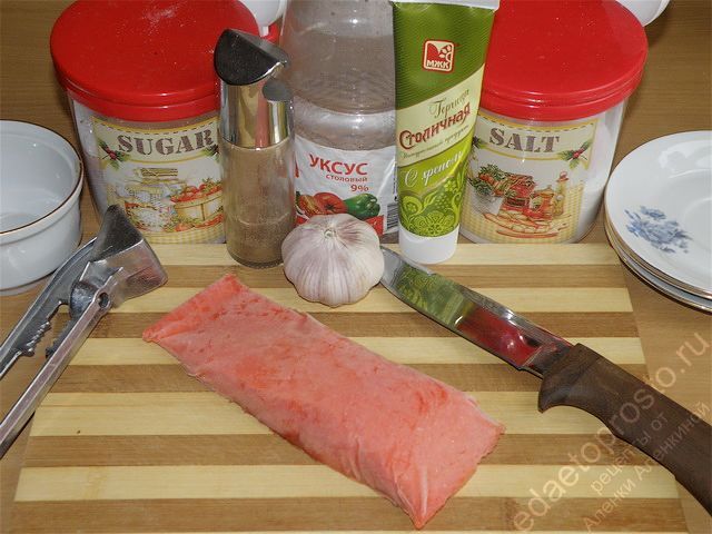 фото ингредиентов для приготовления сашими в домашних условиях