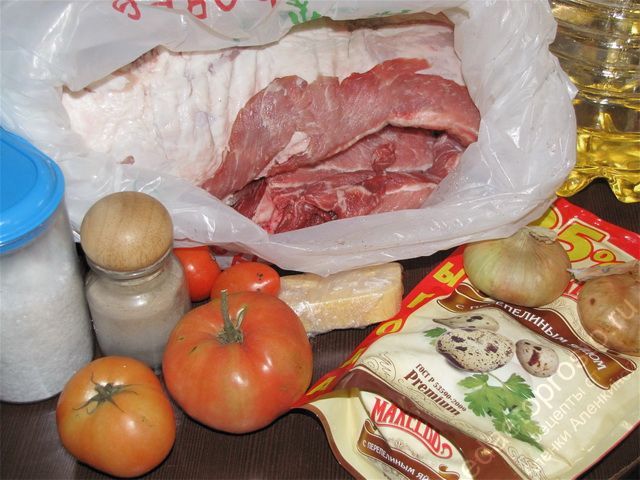 фото исходных продуктов для эскалопа из свинины