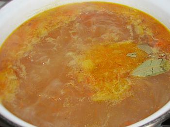Рисовый суп с томатами