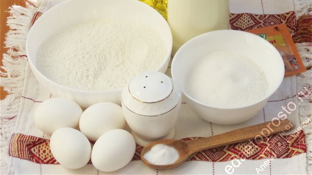 фото ингредиентов для оладий на йогурте