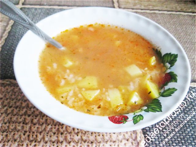 Суп с помидорами фото
