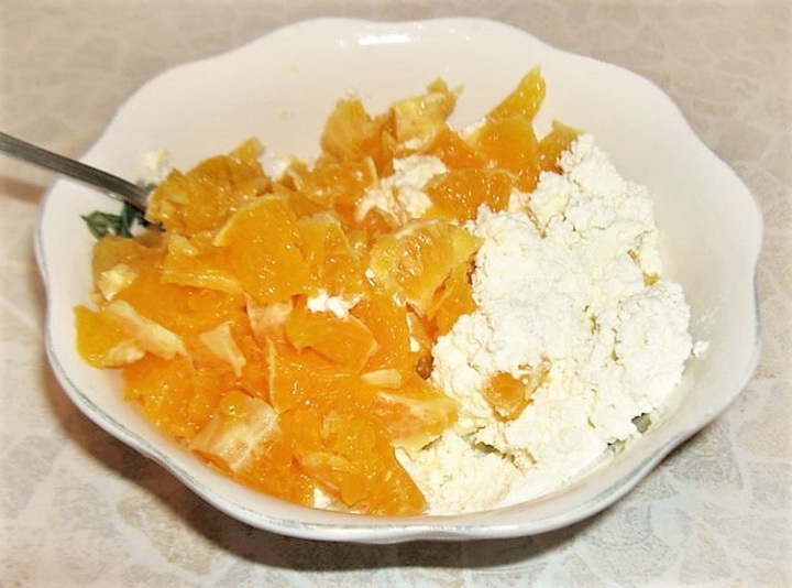 фото блюда Творог с апельсином 