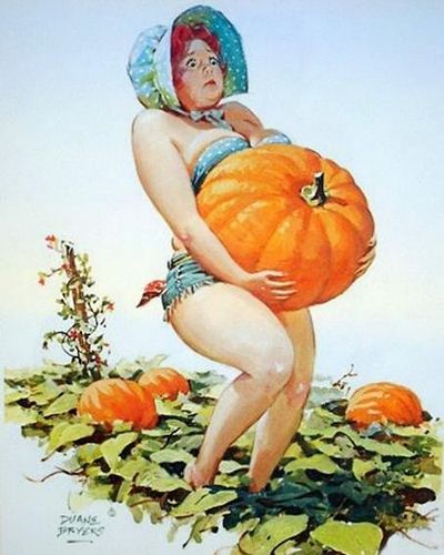 заставка с большой тыквой к постному меню