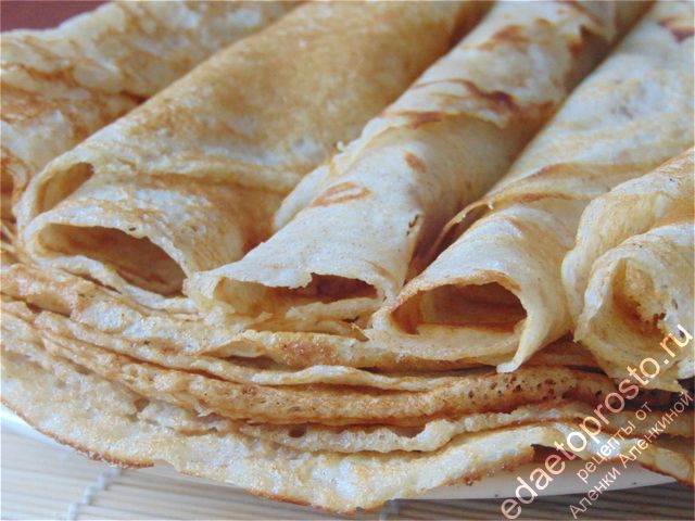 блины с начинкой свернутые трубочкой