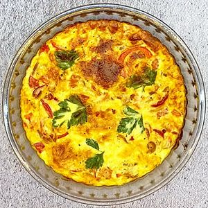 Омлет с овощами и зеленью