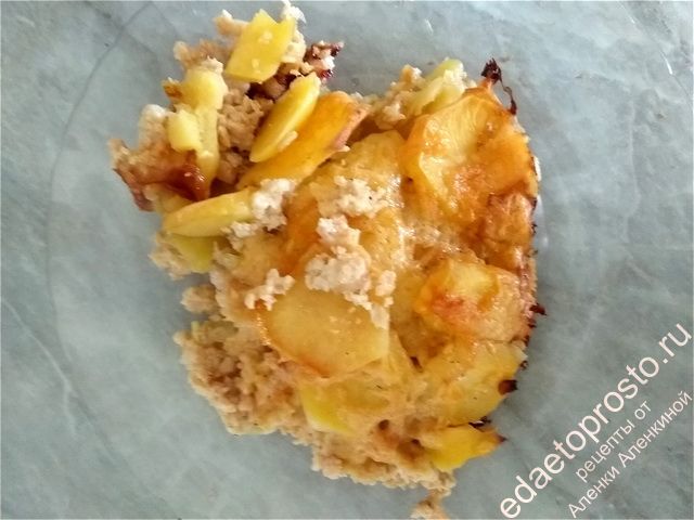 Запеканка с грибами и сыром фото