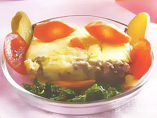 Детская картофельная запеканка с мясом фото