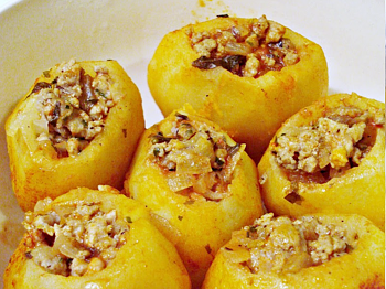 фото заставка к рецепту картофеля фаршированного мясом
